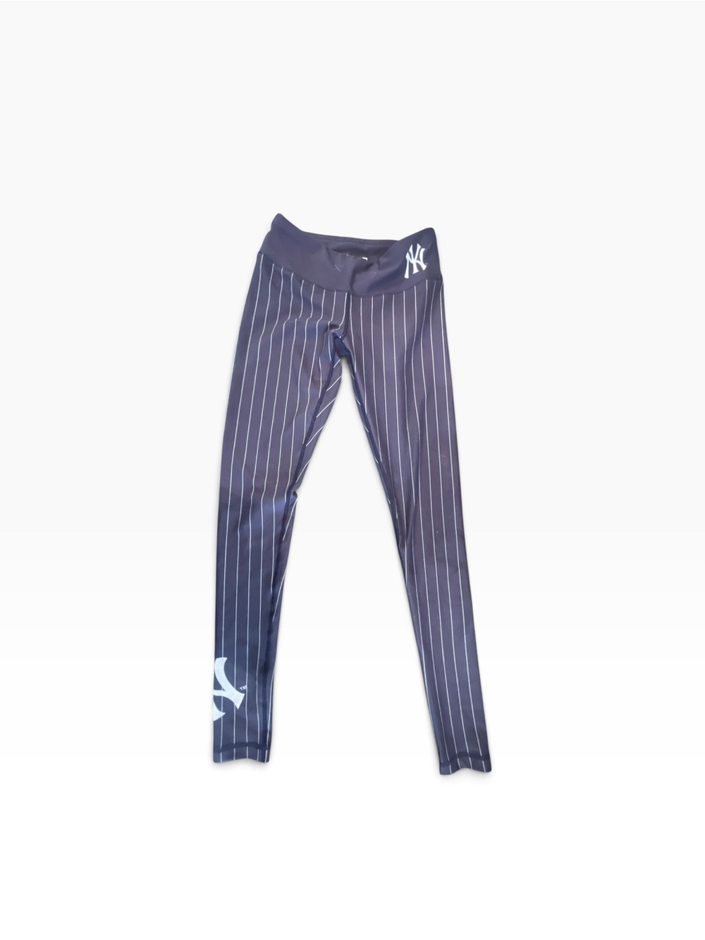 Forever Collectibles Navy and White Pinstripe Girls' Leggings